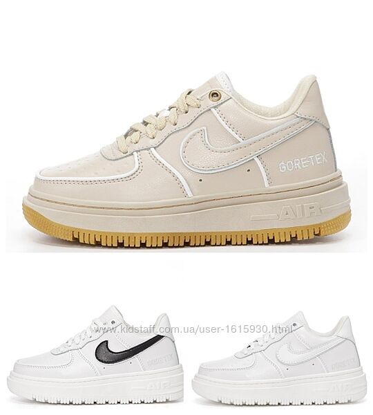 Демісезонні жіночі кросівки Nike Air Force 1 Luxe Gore-Tex 36-40