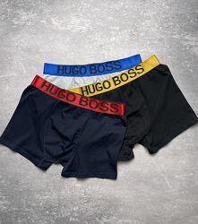 Набір чоловічих трусів боксерів Hugo Boss 3 пари Подарункова упаковка