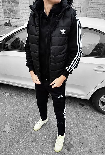 Чоловічий теплий комплект Adidas Костюм/Жилетка шкарпетки в подарунок