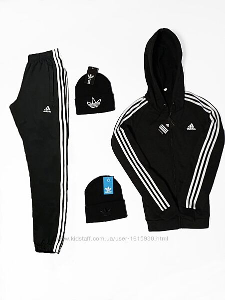 Чоловічий теплий комплект Adidas Костюм/Шапка