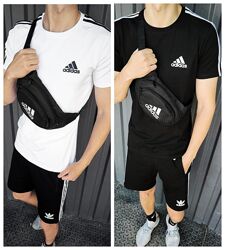 Чоловічий комплект Adidas Шорти Футболка Бананка