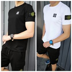 Чоловічий комплект Stone Island Футболка Шорти