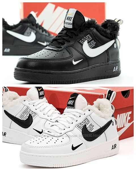 Зимові жіночі кросівки Nike Air Force 36-41 Хутро