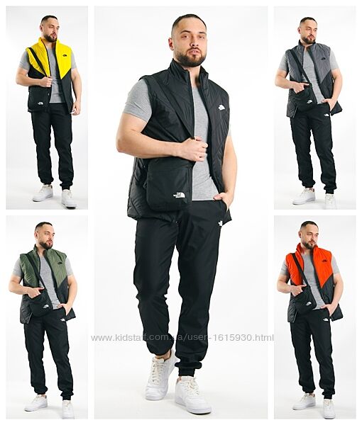 Чоловічий комплект The North Face Жилетка/Футболка/Штани/Барсетка
