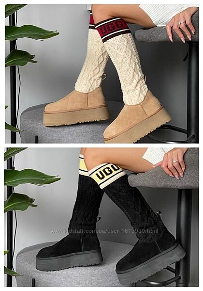 Зимові жіночі уггі Ugg Sweater Letter Boots 36-41