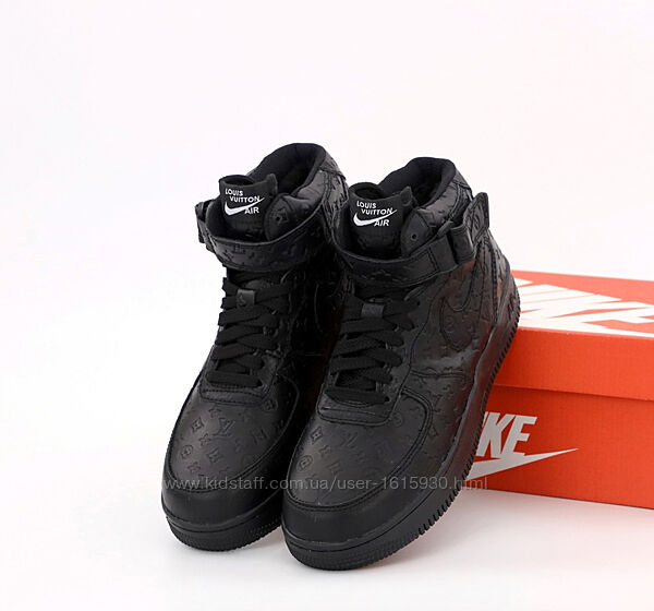 Зимові унісекс жіночі чоловічі кросівки Nike Air Force Lois Vuitton (36-45) Хутро Арт 13012 Виробник В´єтнам Верх Натуральна шкіра Всередині Хутро Підошва Гума Розміри: 36-45