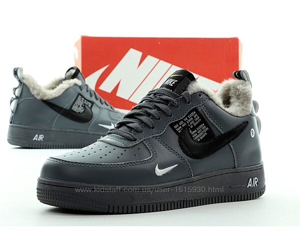 Зимові чоловічі кросівки Nike Air Force TM (41-45) Хутро Арт 14038 Виробник В´єтнам Верх Шкіра Всередині Хутро Підошва Гума Розміри: 41-45