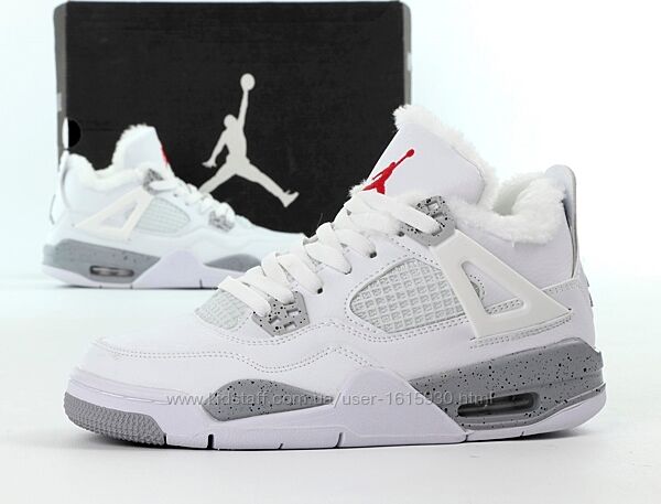 Зимові унісекс жіночі чоловічі кроссівки Nike Air Jordan 4 Winter (36-45) Хутро Арт 14199 Виробник В´єтнам Верх Шкіра Всередині Хутро Підошва Гума/Піна Розміри: 36-45