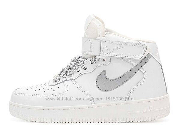 Зимові унісекс чоловічі жіночі кросівки Nike Air Force 1 Hi Reflective (36-45) Арт 13005 Виробник В´єтнам Верх Шкіра Всередині Хутро Підошва Гума Розміри: 36