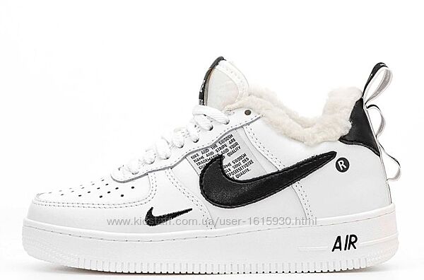 Зимові унісекс жіночі чоловічі кросівки Nike Air Force TM (36-45) Хутро Арт 14037 Виробник В´єтнам Верх Шкіра Всередині Хутро Підошва Гума Розміри: 36-45