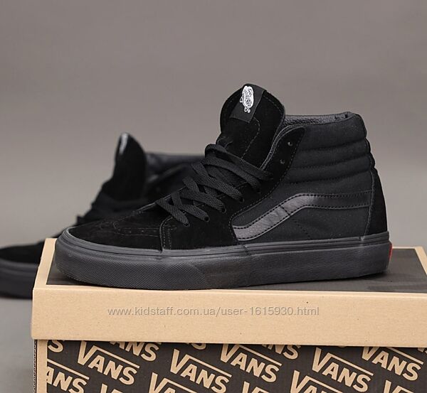 Унісекс жіночі чоловічі кеди Vans SK8-Hi (36-45) Арт 11054 Виробник Китай Верх Замш/Текстиль Підошва Гума Розміри: 4 - 22,5cm - 11 - 28,5-29cm