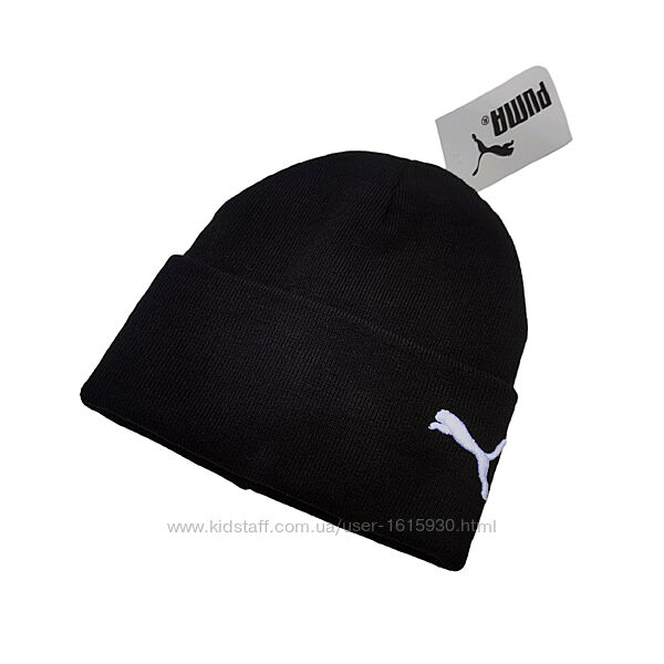 Чоловіча шапка Puma Арт B030 Склад Акрил/Вовна Лого Вишивка(2 лого) Фірмове брендування Розмір універсальний