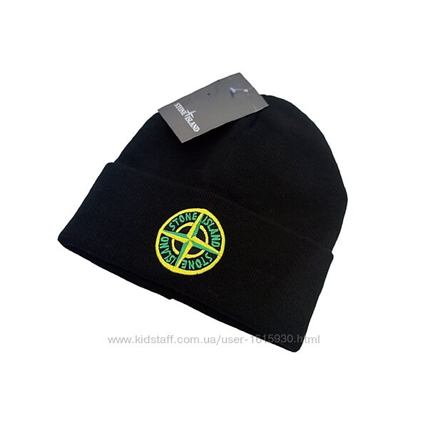 Чоловіча шапка Stone Island Арт B032 Склад Акрил/Вовна Лого Вишивка Фірмове брендування Розмір універсальний