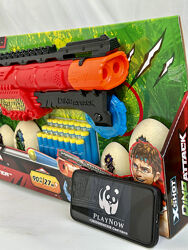 Скорострельный бластер X-Shot Dino Claw Hunter аксессуары 24 патроны -