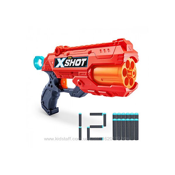 Бластер X-Shot Red Excel reflex 6 . Детское оружие , пистолет -