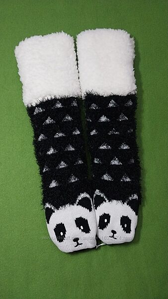 Високі теплі шкарпетки з хутром, травка, р.36-38