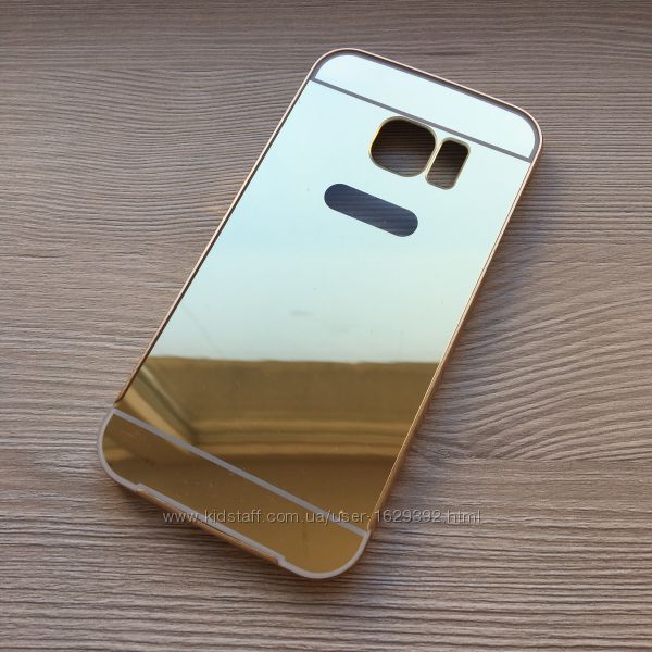 Чехол для Samsung S7 золотой или серебряный зеркальный акрил