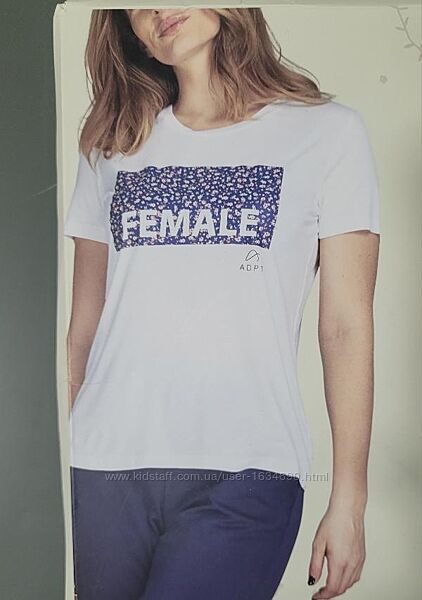 Жіноча біла футболка ADPT / Німеччина