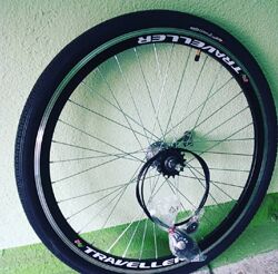 Вело колесо заднее на двойном ободе на планетарной втулке Shimano inter 3 