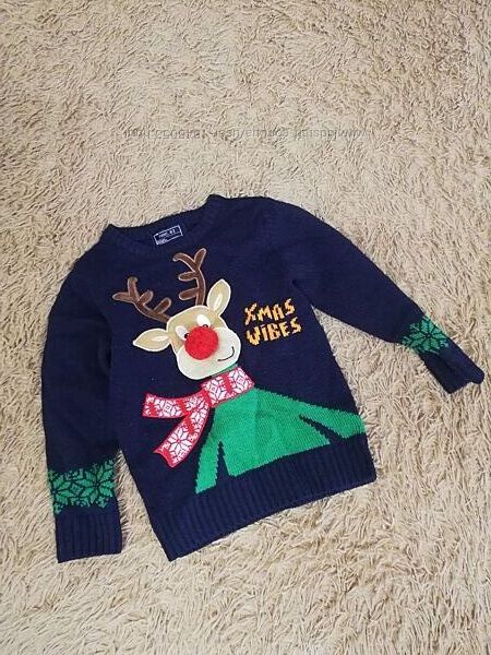 Різдвяний новорічний светр на 4-5 років