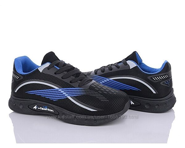 Кросівки підліткові чорні із синім