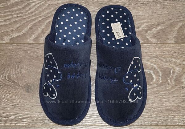 Жіночі кімнатні / домашні тапочки сині, рожеві, бордові, коричневі