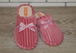 Жіночі кімнатні / домашні тапочки коралові, фіолетові