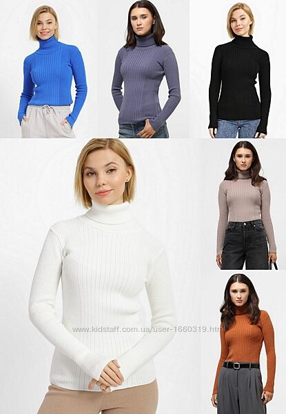 Вязаный, шерстяной, базовый гольф-водолазка с высоким горлом