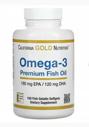 California Gold Nutrition, Омега-3, Риб&acuteячий жир омега, 100 капсул
