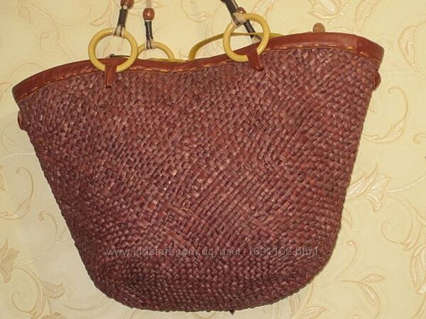 Сумка из рогожки