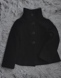 Полупальто пальто деми черное расклешенное куртка