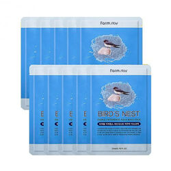 FarmStay Visible Difference Birds Nest Aqua Mask Pack тканинна маска Корея 