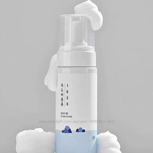 Оригінал ROUND LAB 1025 Dokdo Bubble Foam Cлабокислотна пінка для вмивання 
