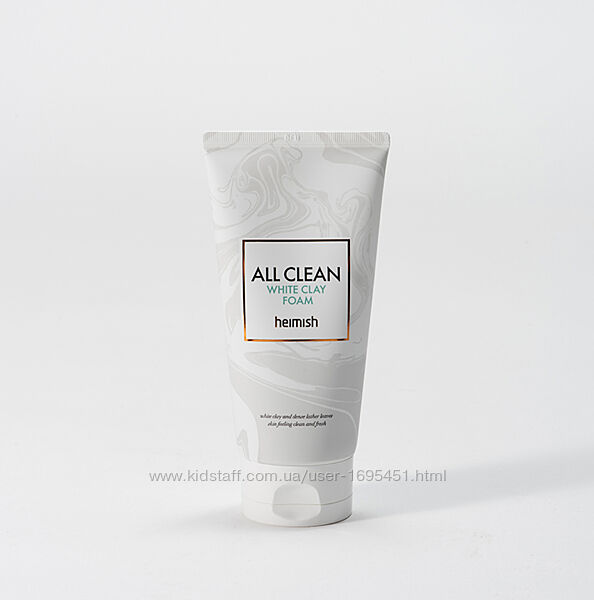 Пінка для вмивання HEIMISH All Clean White Clay Foam З білою глиною каолін 