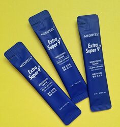 Маска плівка MEDIPEEL Extra Super 9 Plus Glow Lifting Wrapping Mask в саше 