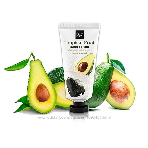 FarmStay Tropical Fruit Hand Cream Avocado Крем для рук з маслом авокадо 