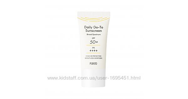Purito Daily Go-To Sunscreen SPF 50 PA  сонцезахисний крем гібридний Корея 