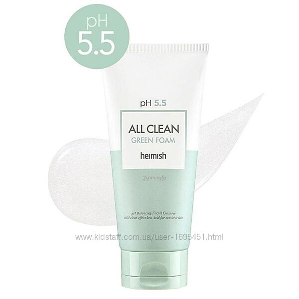 Heimish All Clean Green Foam pH 5.5 Очищуюча пінка для обличчя з центеллою 