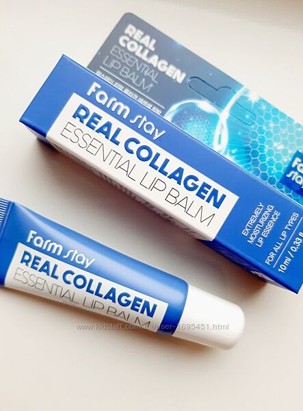 FarmStay Real Collagen Essential Lip Balm Розгладжуючий бальзам для губ 