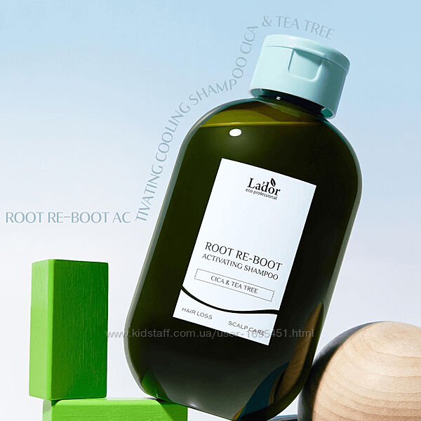 Шампунь Lador Root Re-Boot Activating Shampoo Cica & Tea Tree з ментолом 