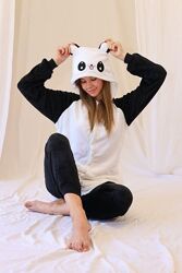 Кигуруми панда веселая / пижама пандочка / костюм кигуруми панда / кігурумі