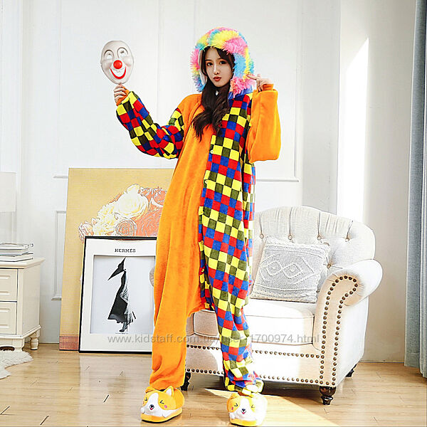 кигуруми клоун костюм клоуна пижама кигуруми клоун пушистая пижама