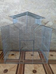 Клетка для попугая, хомяка, канарейки металлическая без поддона