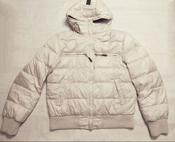 Куртка пуховик Dolomite женская белая жемчужная с вышивкой жіноча L пальто