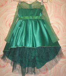 Праздничное изумрудное / зеленое платье  на рост  98-110 см Новое 