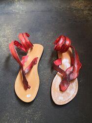 Sale-70. Последняя пара. Босоножки сандалии из кожи питона