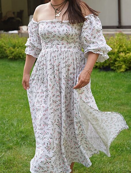 Сукня з мусліну міді