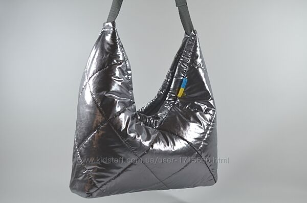 Жіноча сумка дутик Кутик фольга нікель ручної роботи. 