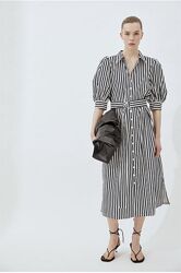 Платье с поясом H&M, m-l