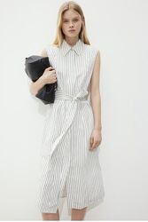 Платье -рубашка из смеси льна H&M, p. L-XL